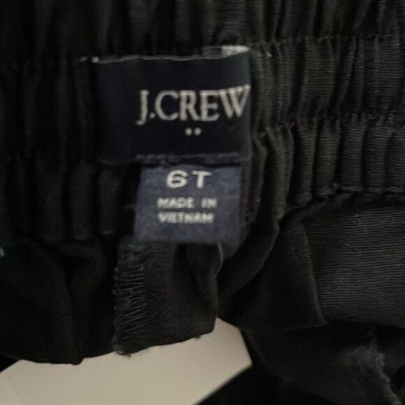 J Crew Factory NWT Linen Cotton Blend Drawstring Pants Size 6T in Black - Picture 8 of 9